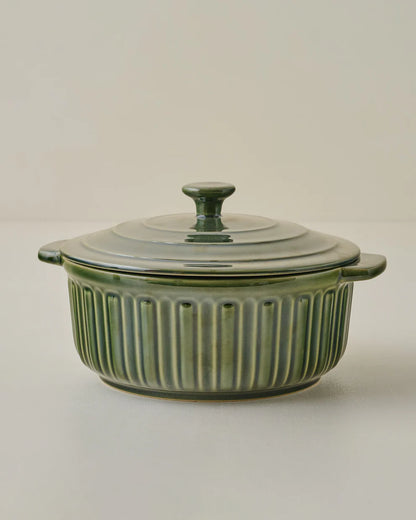 The Cottage Collection Forest Green Baking Dish with Lid