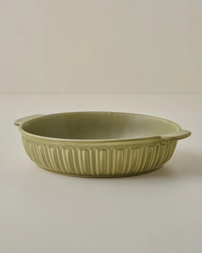The Cottage Collection Laurel Green Round Baking Dish